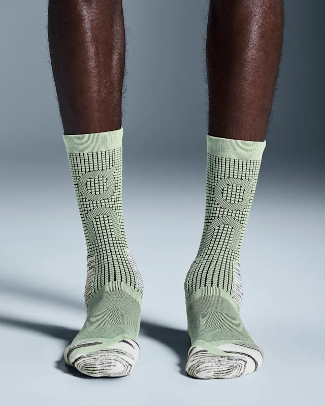 Meias On Explorer Merino Masculino Verdes Branco | IO1304765