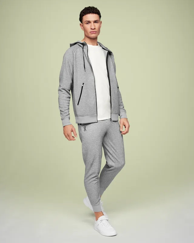 Moletom com Capuz On Zipped Masculino Cinzentas | DE7056413
